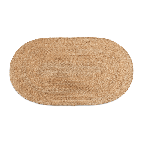 Arthur oval tæppe - Jute 60x90 cm
