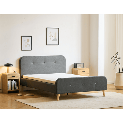 Christian sengeramme i grå 90x200 cm ekskl. sengelameller og madrasser