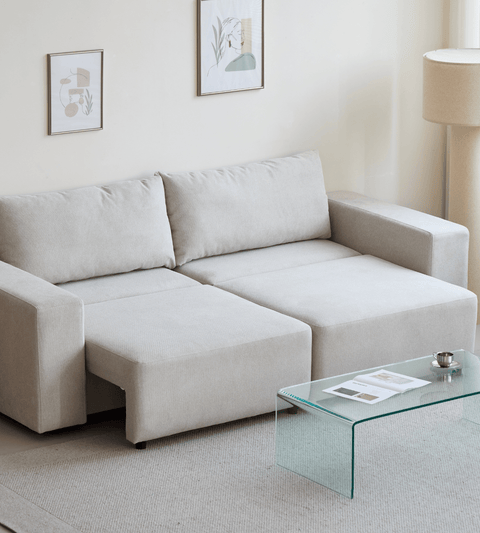 Noelle sovesofa i beige tekstil