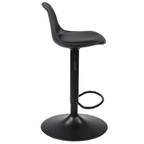 Sandie barstol med justerbar højde - sort plast