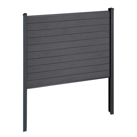 Finley komposithegn startmodul - H: 150 x L: 185 cm - Antracitgrå/sort