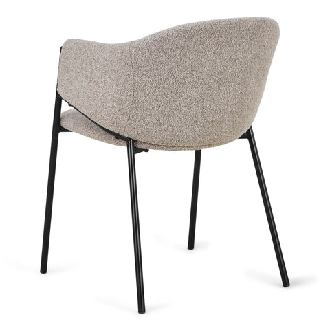 Carolina spisebordsstol i beige boucle. (OU13141) - Se produktbeskrivelse