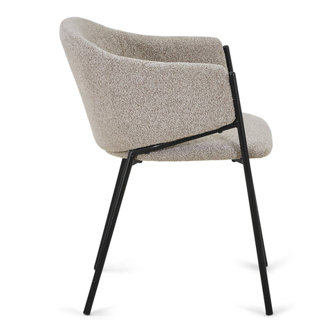 Carolina spisebordsstol i beige boucle. (OU13141) - Se produktbeskrivelse