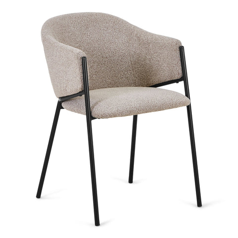 Carolina spisebordsstol i beige boucle. (OU13141) - Se produktbeskrivelse