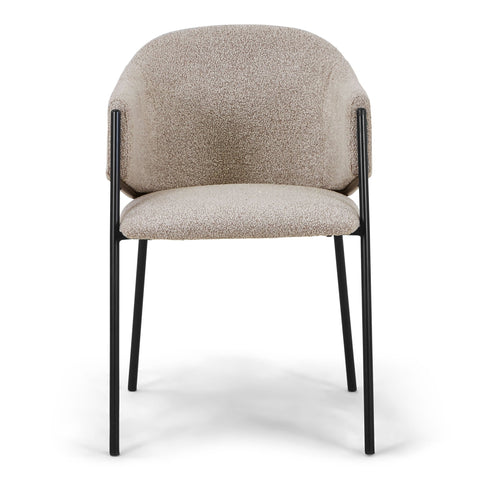 Carolina spisebordsstol i beige boucle. (OU13141) - Se produktbeskrivelse