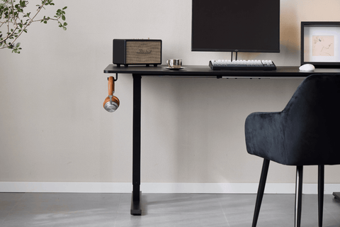 Damian hæve- og sænkebord skrivebord 160x80 cm i sort
