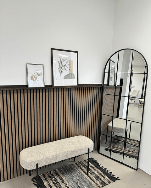Premium akustikpanel i røget egetræsfiner 1200x520x18 mm