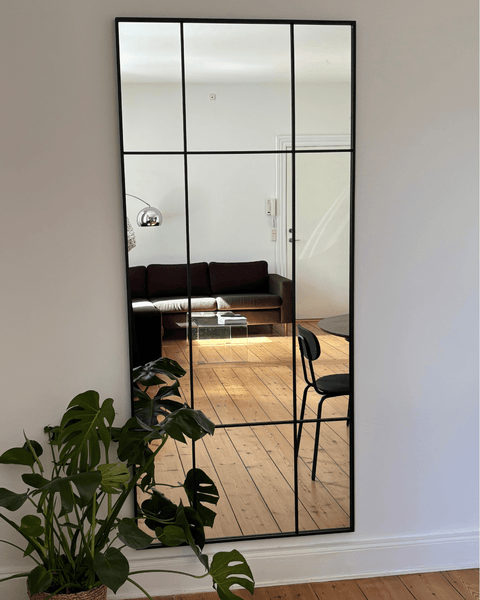 New Yorker spejl med sort ramme 180 x 80 cm
