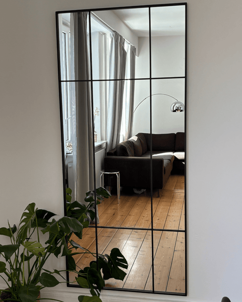 New Yorker spejl med sort ramme 180 x 80 cm