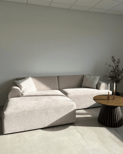 Arianna chaiselong sofa cream - Højrevendt