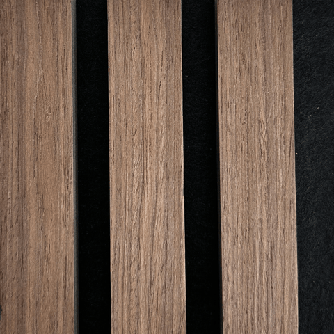 Premium akustikpanel prøve i røget egefinér 150 x 120 mm