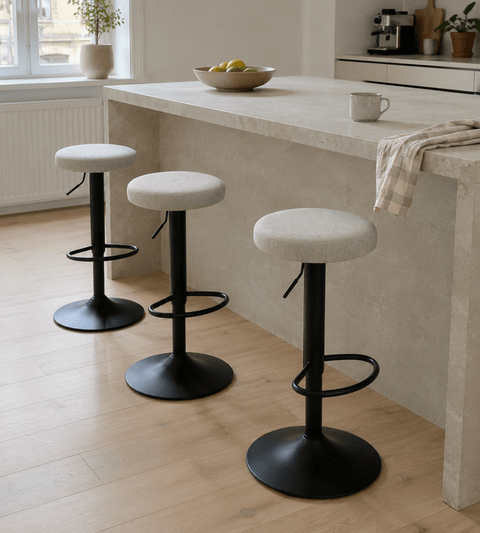 Ditte - barstol med drejefunktion 360 grader i beige