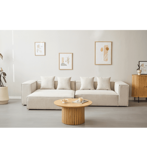Hailey højre modul i beige L: 147 X D: 100 X H: 65 cm