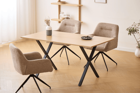 Marly spisebord i egetræsfiner 150x80x75 cm
