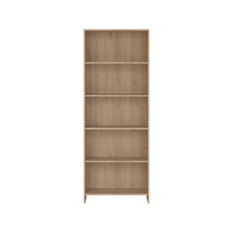 Maddie reol med 5 hylder i eg 175,5x66x25,5 cm