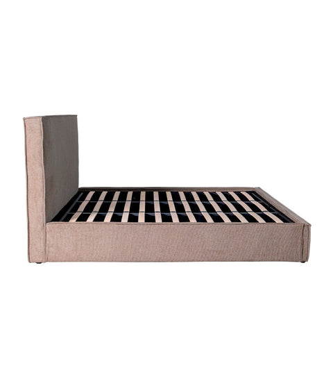 Elliot sengeramme med opbevaring 180x200 cm i sand tekstil