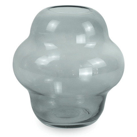 Gina glasvase røget 20 cm