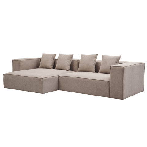 Hailey - Venstrevendt chaiselong modulsofa i sand med 2 moduler L: 294 X D: 148 X H: 65 cm