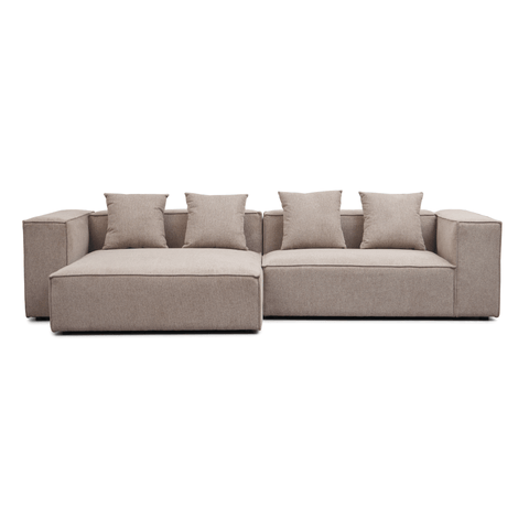 Hailey - Venstrevendt chaiselong modulsofa i sand med 2 moduler L: 294 X D: 148 X H: 65 cm