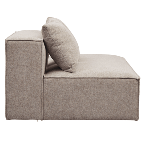 Hailey modul med halvt ryglæne højrevendt i sand L: 148 x D: 100 x H: 65 cm