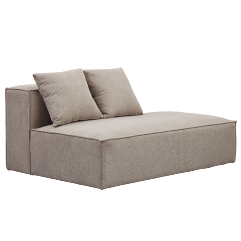 Hailey modul med halvt ryglæne højrevendt i sand L: 148 x D: 100 x H: 65 cm
