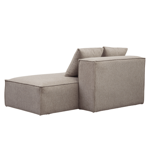 Hailey modul med halvt ryglæne højrevendt i sand L: 148 x D: 100 x H: 65 cm