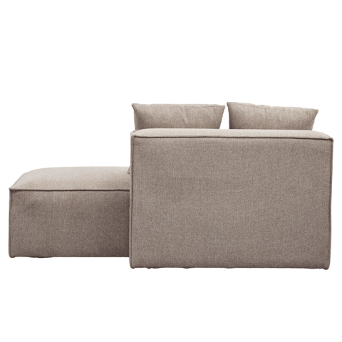 Hailey modul med halvt ryglæne højrevendt i sand L: 148 x D: 100 x H: 65 cm