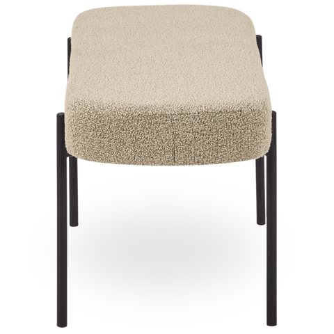 Helena bænk i beige boucle 100x36x43 cm