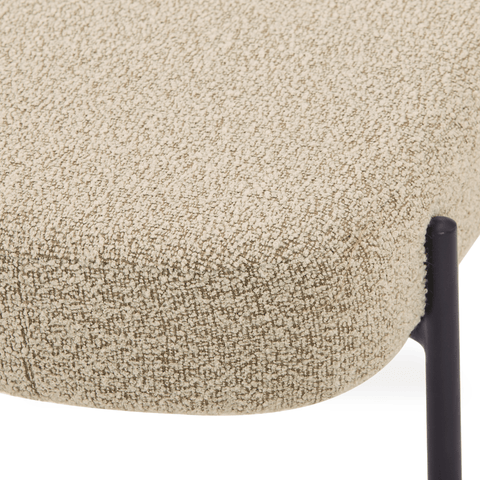 Helena bænk i beige boucle 100x36x43 cm