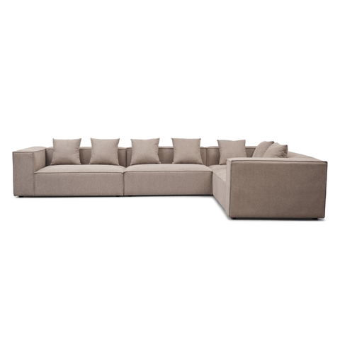 Hailey - Hjørnesofa modulsofa i sand med 4 moduler (Opstilling 2)  L: 368 X D: 247 X H: 65 Cm