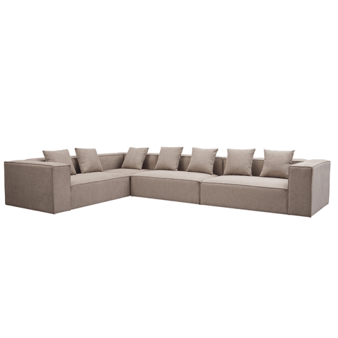 Hailey - Hjørnesofa modulsofa i sand med 4 moduler (Opstilling 1) L: 368 X D: 247 X H: 65 cm