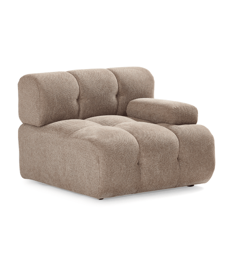 Lilie højre modul i sand - L: 95 x D: 95 x H: 64 cm