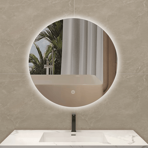 Zarah rundt spejl med LED lys 60 cm