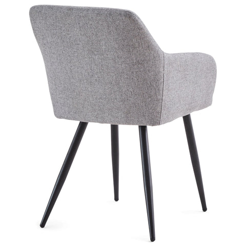 Jenna spisebordstol - grå tekstil med sorte ben. Uden emballage (OUB12458)