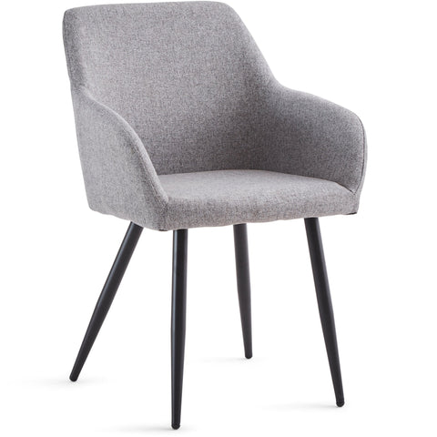 Jenna spisebordstol - grå tekstil med sorte ben. Uden emballage (OUB12458)