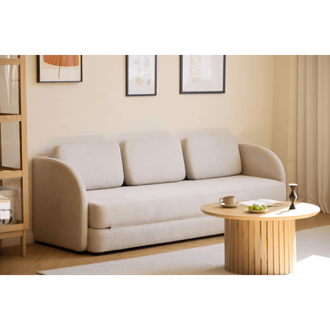 Katarina foldbar sovesofa beige L: 217 x D: 77/145 x H: 75 cm