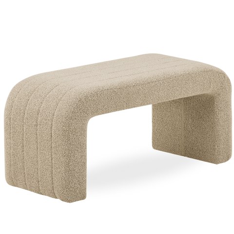 Lianna bænk i beige boucle 95x40x44 cm