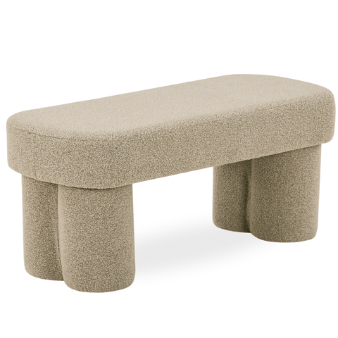 Linea bænk beige Boucle 100x42x44 cm