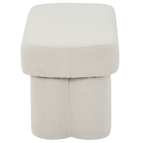 Linea bænk hvid Boucle 100x42x44 cm