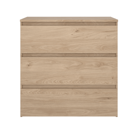 Maise kommode  H:70 x B:70 x D:41 cm med 3 skuffer i egelook