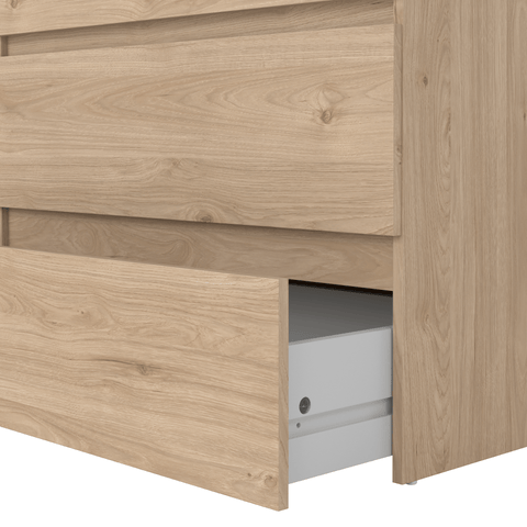 Maise kommode H:70 x B:138 x B:41 cm med 6 skuffer i egelook