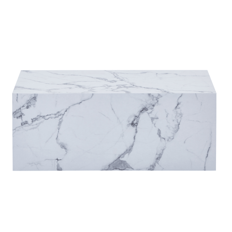 Maxine sofabord hvid marmor look 90x50 cm