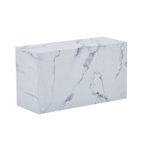 Maxine sofabord hvid marmor look 90x50 cm