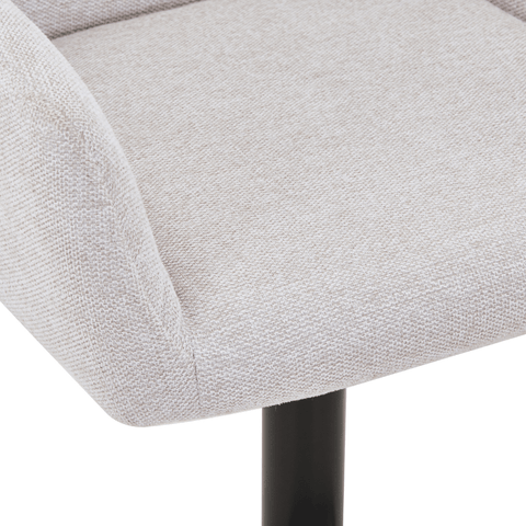 Melody Barstol - beige tekstil med justerbar højde og drejefunktion