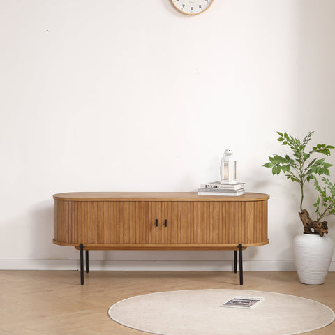 Florence jalousi tv-bord med lameller i eg 138x40x55 cm
