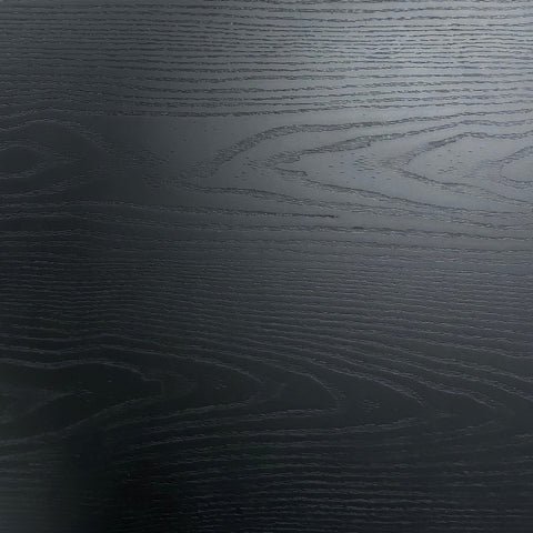 Carisma sort ovalt lamel spisebord 200 x 100 cm med søjleben