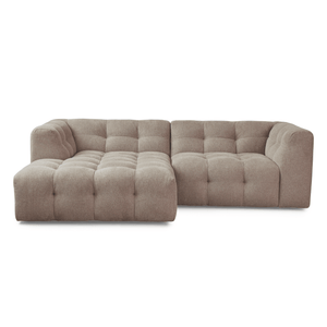 Poppy chaiselong bubble sofa sand - venstrevendt