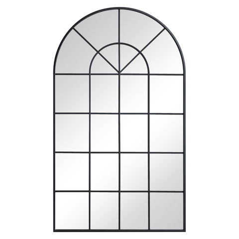 Sandra - New yorker spejl med buning sort 110x65 cm