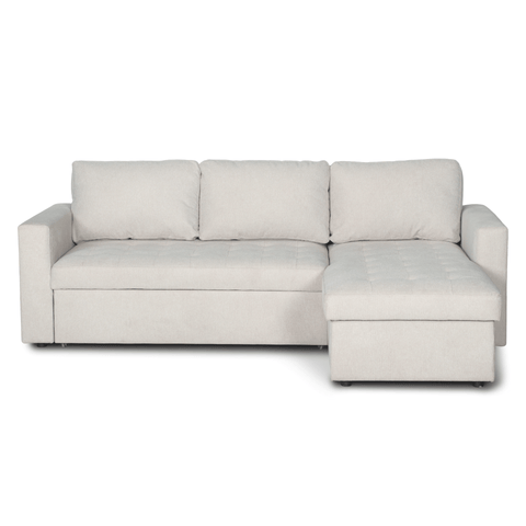 Sinus beige sovesofa med vendbar chaiselong og opbevaring