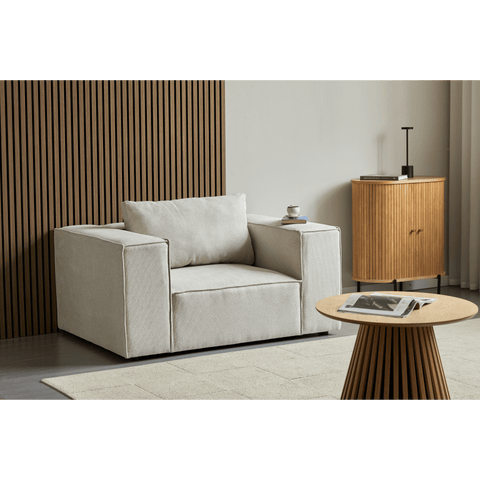 Hailey lænestol i beige L: 136 X D: 100 X H: 64 Cm